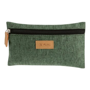 herlitz Schlamper-Etui flach GREENline, grün meliert