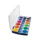 herlitz Deckfarbkasten ST12, 12 Farben, aus Kunststoff