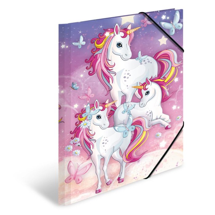 HERMA Eckspannermappe "Einhorn", Karton, DIN A3