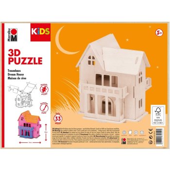 Marabu KiDS 3D Puzzle "Traumhaus", 33 Teile