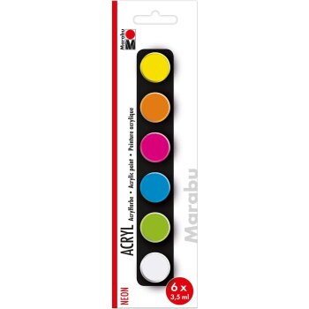 Marabu akrylové farby  NEON  - 6 x 3,5 ml