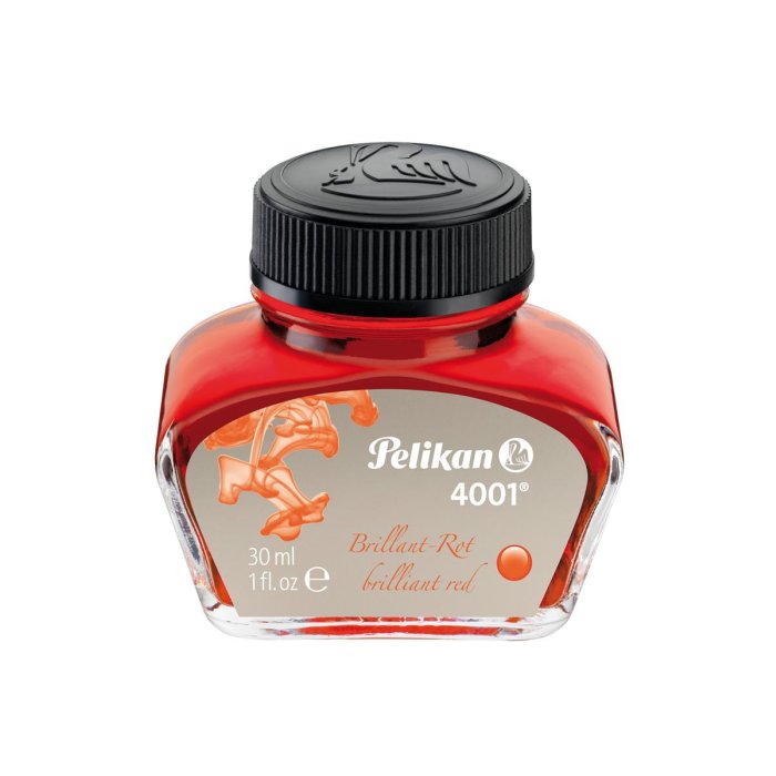 Pelikan Tinte 4001 im Glas, rot, Inhalt: 30 ml
