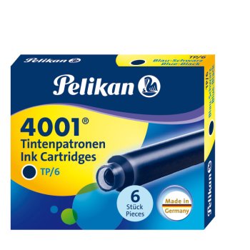 Pelikan 4001 Standard Tintenpatrone schwarz-blau 6er