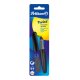 Pelikan Twist - guličkové atramentové pero Black L+R - vymazateľný modrý atrament - vo farbe čierna / sivá