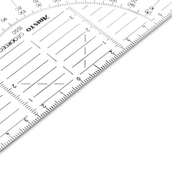 ARISTO Geodreieck® geo trojuholník 1550, ohybný, bez fazety (AR1550) - transparentný