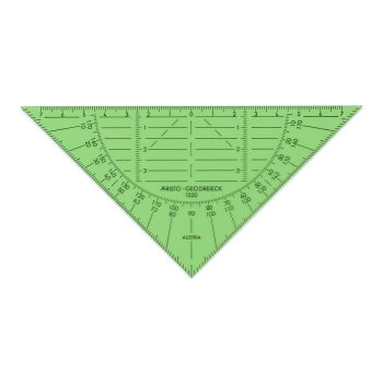 ARISTO Geodreieck® geo trojuholník 1550, ohybný, bez fazety (AR1550GR) - zelený