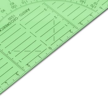 ARISTO Geodreieck® geo trojuholník 1550, ohybný, bez fazety (AR1550GR) - zelený