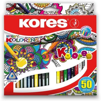 Kores Dreikant-Buntstifte "Hobby Koloring", 50er Karton-Etui