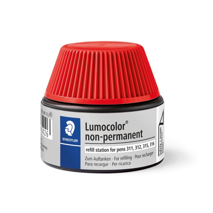 STAEDTLER Lumocolor 487 15 Nachfülltinte für Lumocolor non-permanent rot