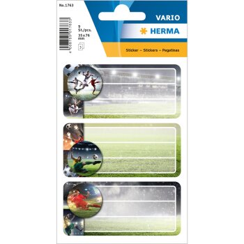 HERMA Buchetiketten "Football", beglimmert