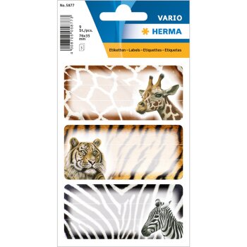 HERMA Buchetiketten "Afrikanische Tiere", 76 x...