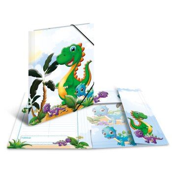 HERMA Eckspannermappe "Dinos", Karton, DIN A4