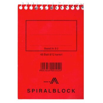 ÖKO-PLUS Spiralblock 8 x 12 cm 48 Blatt - kariert