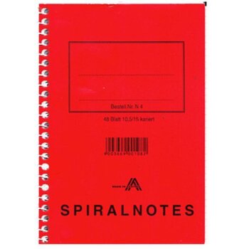 ÖKO-PLUS Spiralheft 10,5 x 15 cm  48 Blatt - kariert