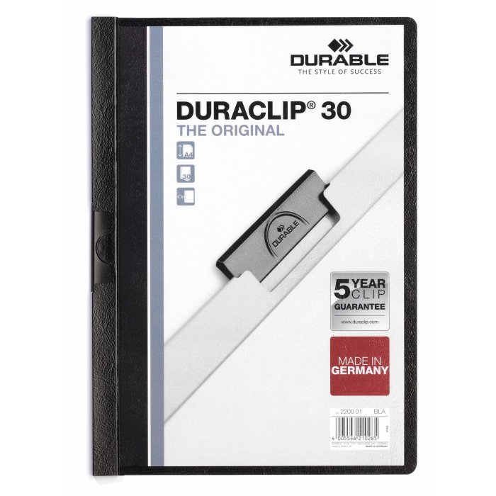 DURABLE Klemmhefter DURACLIP ORIGINAL 30, DIN A4, schwarz