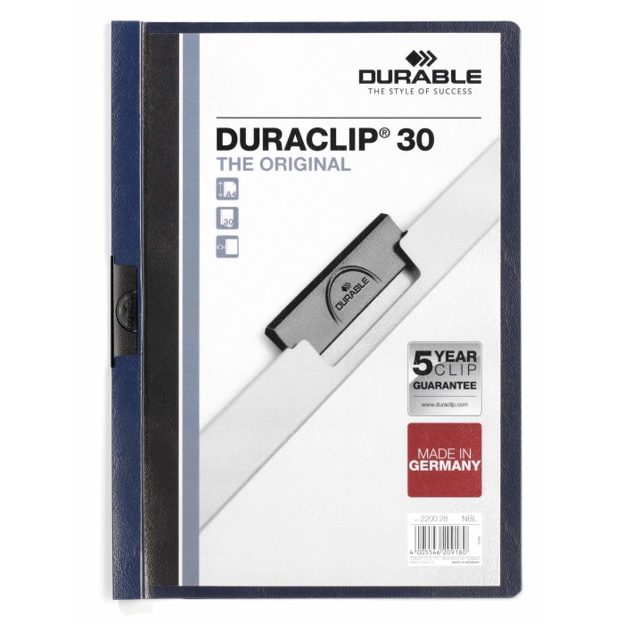 DURABLE obal s klipom DURACLIP Original 30 - A4 - tmavomodrý