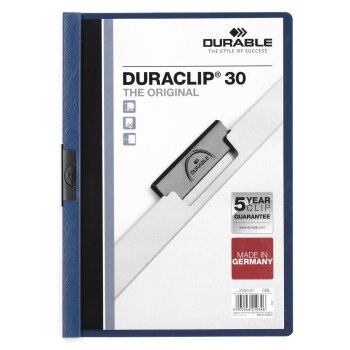 DURABLE Klemmhefter DURACLIP ORIGINAL 30, DIN A4, dunkelblau