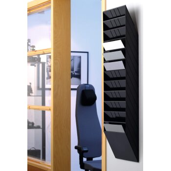 DURABLE Wand-Prospekthalter-Set "FLEXIBOXX 12", A4, schwarz