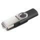 hama USB 2.0 Speicherstick "Rotate", 128 GB, schwarz/silber