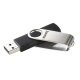 hama USB 2.0 Speicherstick "Rotate", 128 GB, schwarz/silber