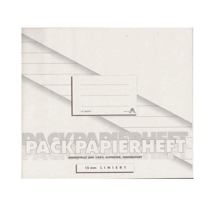 ÖKO-PLUS Packpapierheft 15mm liniert 14 Blatt