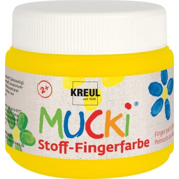 KREUL MUCKI Stoff-Fingerfarbe Gelb 150 ml