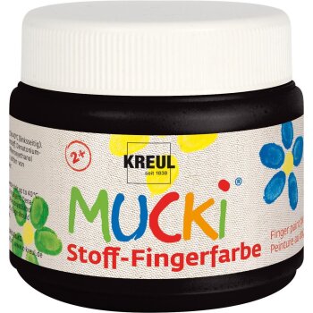 KREUL MUCKI Stoff-Fingerfarbe Schwarz 150 ml