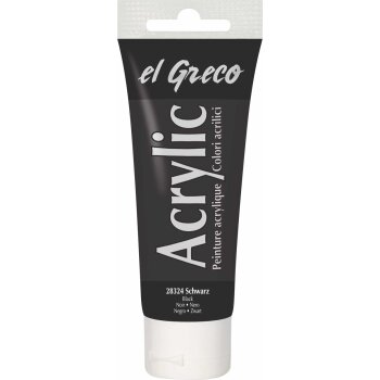 KREUL el Greco akrylová farba - čierna - 75 ml tuba