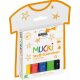 KREUL MUCKI Stoff-Sternchen fixka na textil - 5-dielna sada - hviezdičky