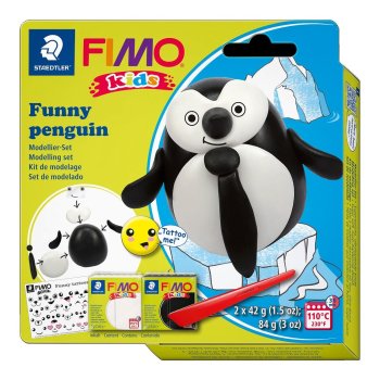 FIMO kids Modellier-Set "Funny penguin", Blister
