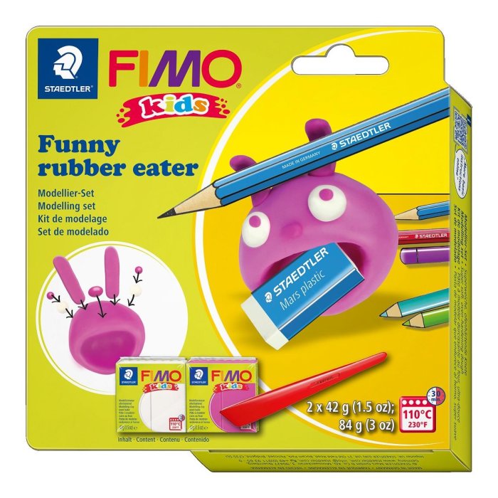 FIMO kids Modellier-Set "Funny rubber eater", Blister