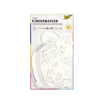 folia Kindermasken "Themen", aus Pappe, 6...