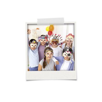 folia Kindermasken "Themen", aus Pappe, 6...