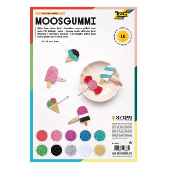 folia Glitter-Moosgummi nicht selbstklebend 10 Blatt