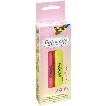 folia Perlenstifte "Neon", 30 ml, 2er Set