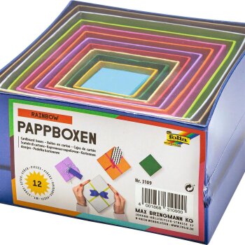 folia Geschenkboxen "Eckig", 12 Stück...