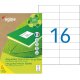 agipa univerzálne etikety - recyklované - 105 x 37 mm - biele