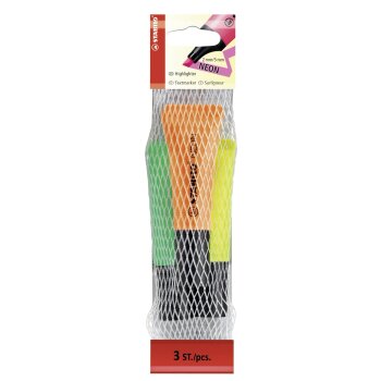 STABILO NEON - zvýrazňovač v tvare tuby - 3 ks v...