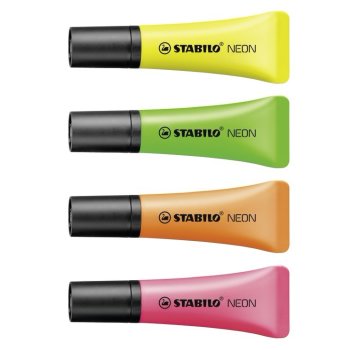 Textmarker - STABILO NEON - 8er Pack - 4 x gelb, 2 x...