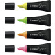 Textmarker im Tubendesign - STABILO Shine - 4er pack - gelb, orange, grün, pink