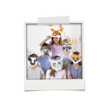 folia Kindermasken "Waldtiere", aus Pappe,...