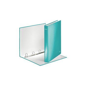 LEITZ Ringbuch WOW, DIN A4, Hartpappe, eisblau 4-Ring