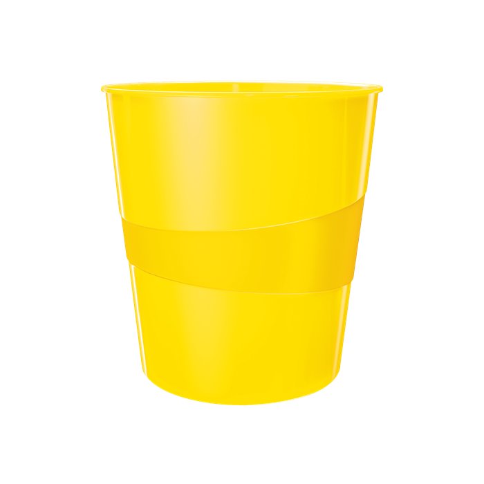 LEITZ Papierkorb WOW, aus Kunststoff, 15 Liter, gelb