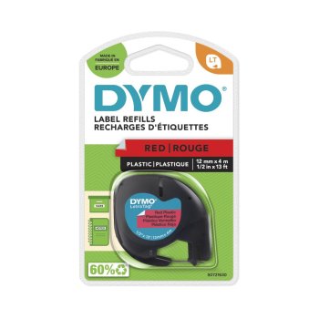 DYMO LetraTag Schriftbandkassette, Kunststoff, 12 mm x 4...