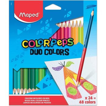 Maped Dreikant-Buntstift COLORPEPS DUO, 24er Kartonetui
