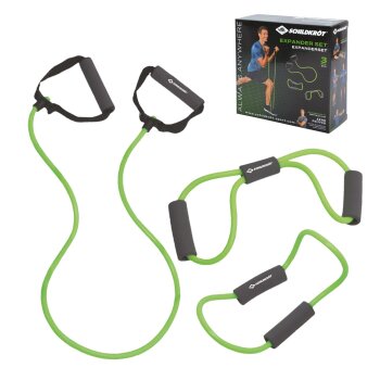 SCHILDKRÖT Expander-Set, 3-teilig, schwarz/grün