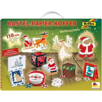 folia Bastelpapier-Koffer "Weihnachten II",...