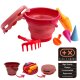 SCHILDKRÖT 7in1 Sand-Spielzeug Falteimer Set, rot
