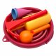 SCHILDKRÖT 7in1 Sand-Spielzeug Falteimer Set, rot