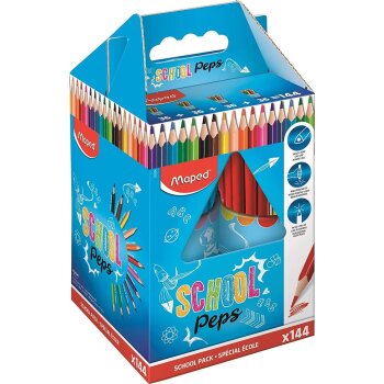 Maped Dreikant-Buntstift COLORPEPS, 144er Schulpaket